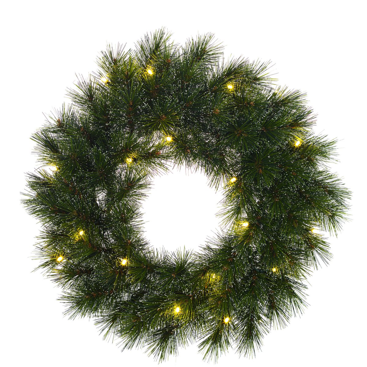 Kerstkrans Glendon Verlicht Groen - Ø 60 cm
