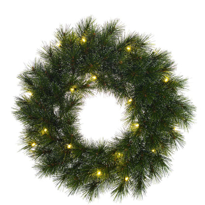 Kerstkrans Glendon Verlicht Groen - Ø 60 cm
