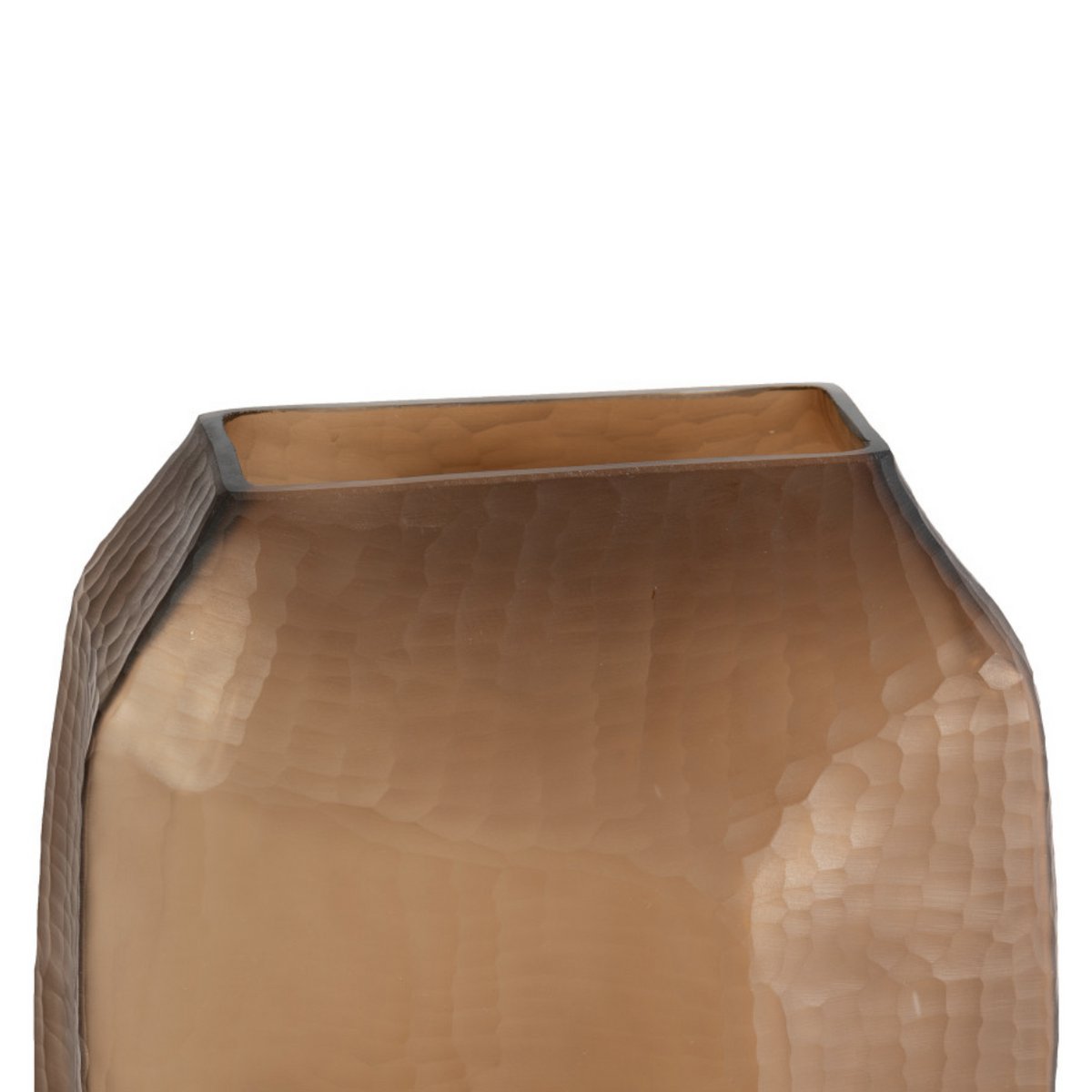 Glazen vaas in chocoladebruin
