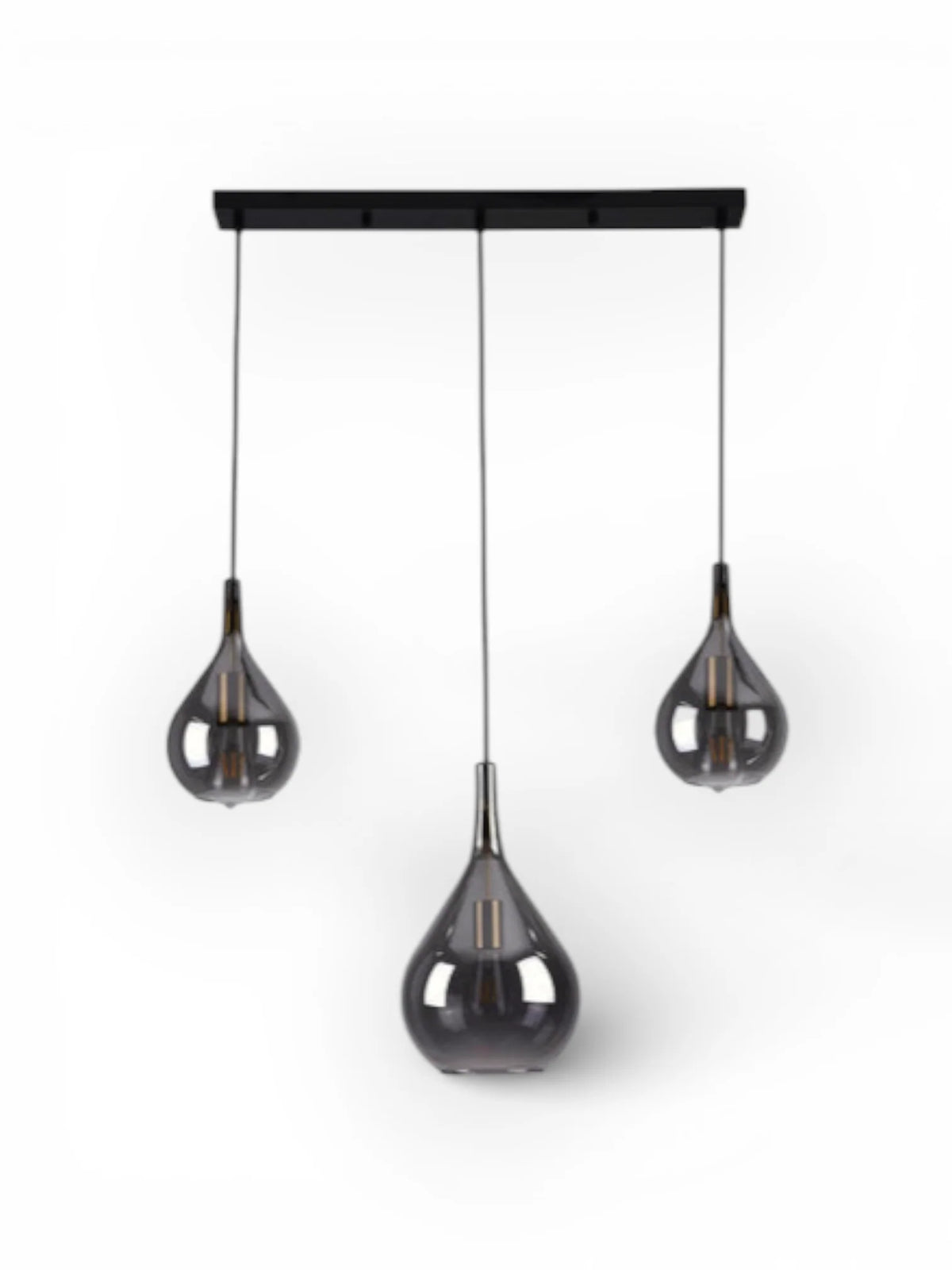 Hanglamp Gota 3 - Lichts Rookglas - 88 cm (E27) - OutHome