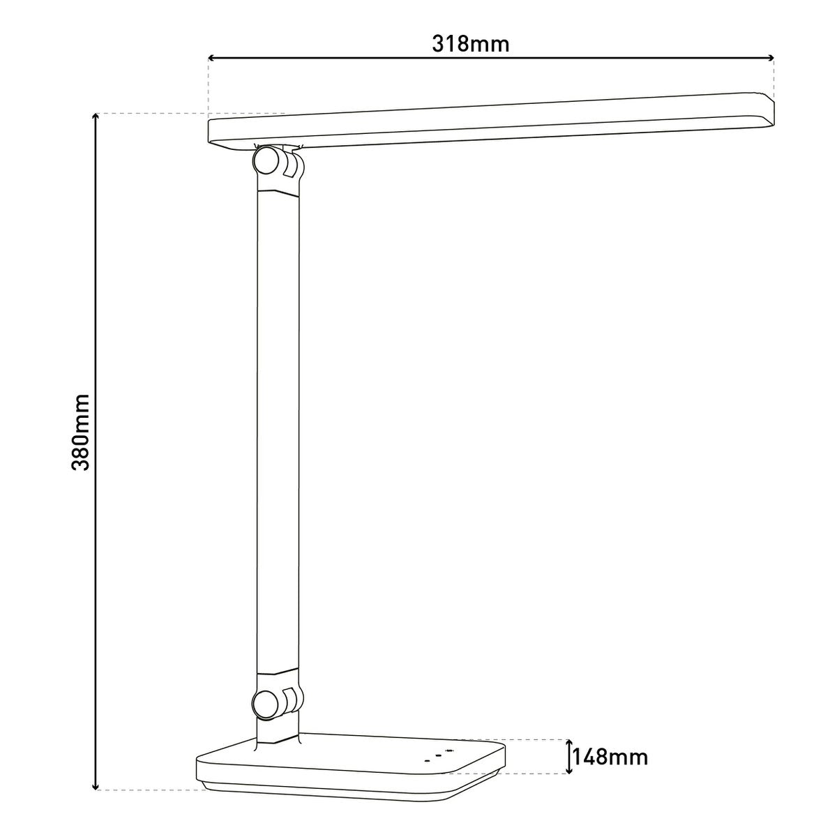 LED Tafellamp Mover Zwart - 38 cm (Dimbaar/CCT)