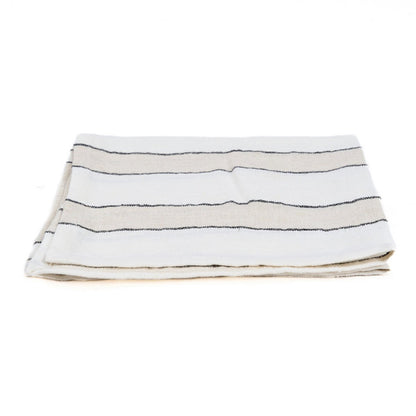 Linnen servet Provence zwart/wit - 45 cm - OutHome