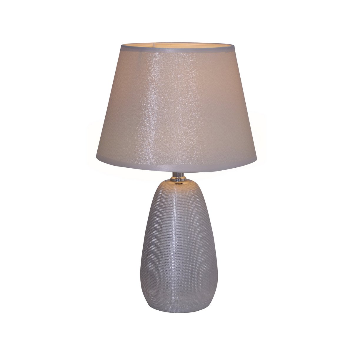 Keramische Tafellamp Simly Zilver - 37 cm (E14)