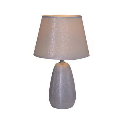Keramische Tafellamp Simly Zilver - 37 cm (E14)
