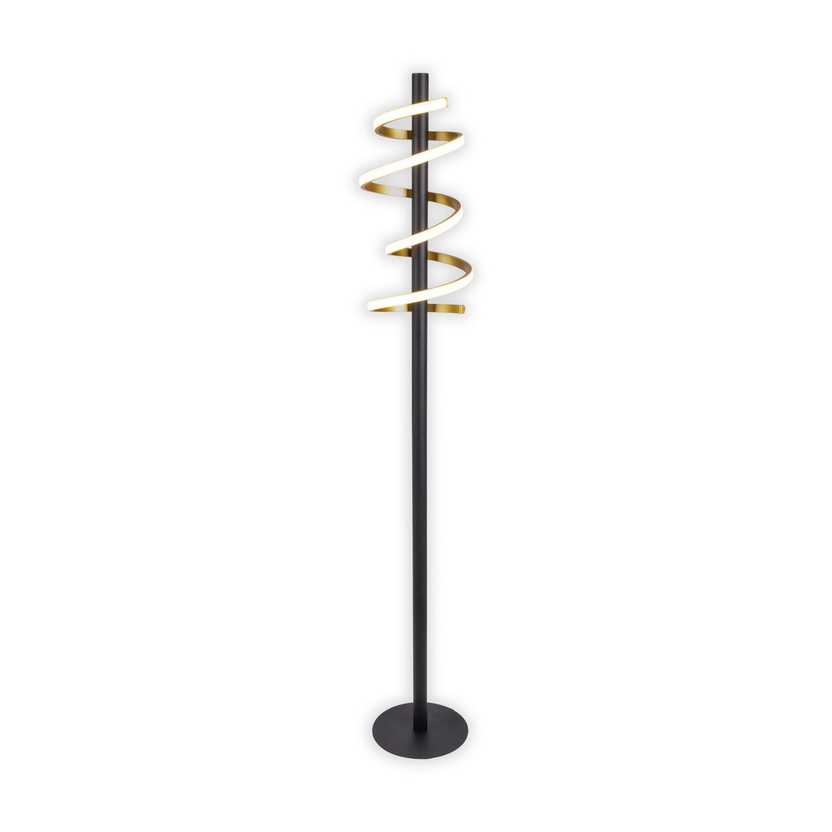 LED Vloerlamp Belleza Zwart/Goud - 140 cm