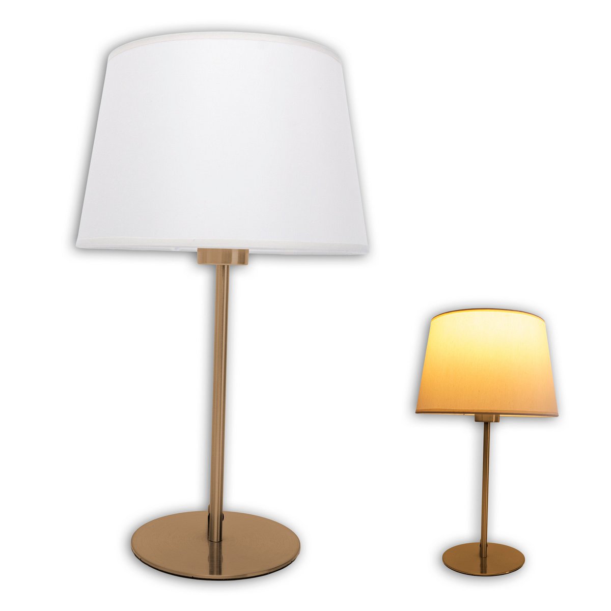 Tafellamp Bologna Beige/Messing - 45 cm