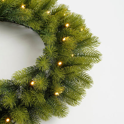 Kerstkrans Nigata Verlicht Groen - Ø 60 cm