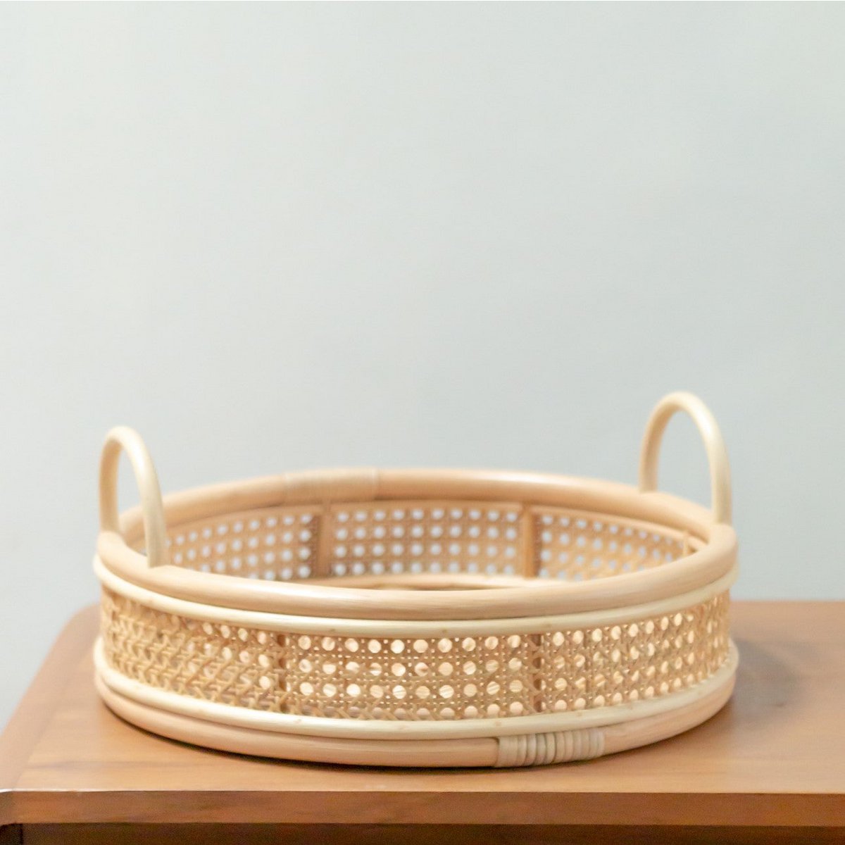Dienblad Rotan Neira Beige - Ø 40 cm