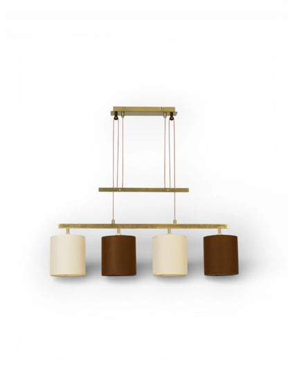 Hanglamp Tilde 4-Lichts Bruin/Beige - 86 cm (E27)