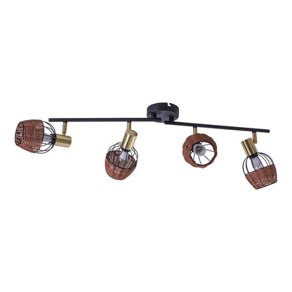 Plafondlamp Corbis 4-Lichts Zwart/Goud - 78 cm (E14)