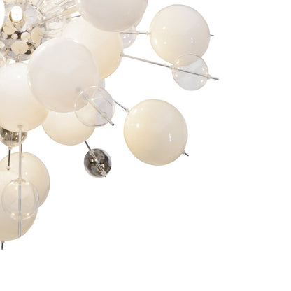 Hanger lamp "explosie" wit gemaakt van metaal en glas, G9 - versies, voor eetkamer, woonkamer, gang of kantoor, hangende lamp ØCA 65 cm - OutHome