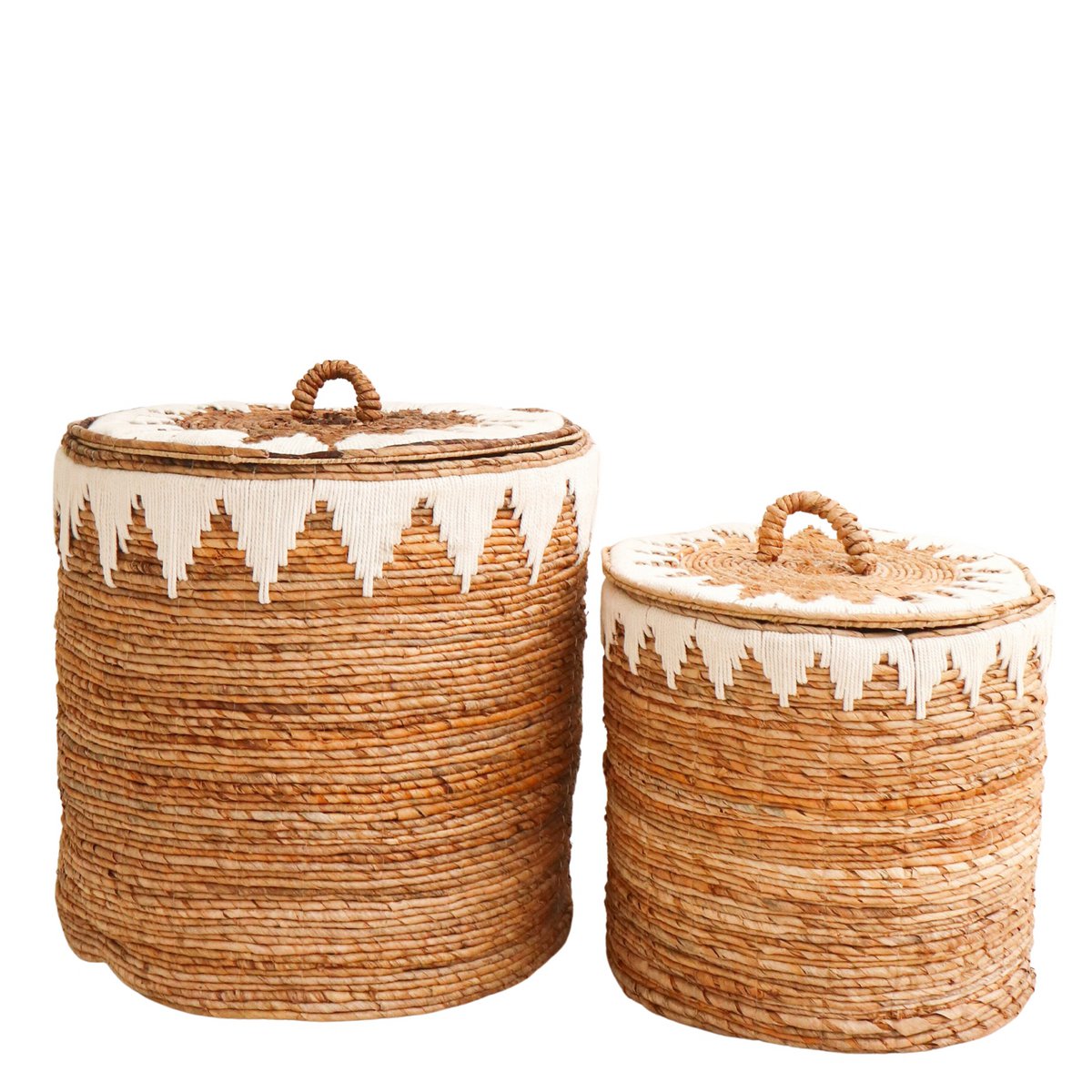 Wasmand Empat Bananenvezel Macramé (2 maten)