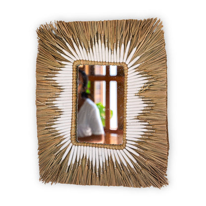 Wandspiegel Zeegras Kirana Rechthoek - 60x50 cm