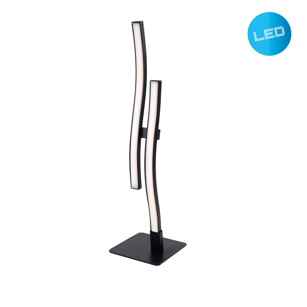 LED Tafellamp Onda Zwart - 44 cm