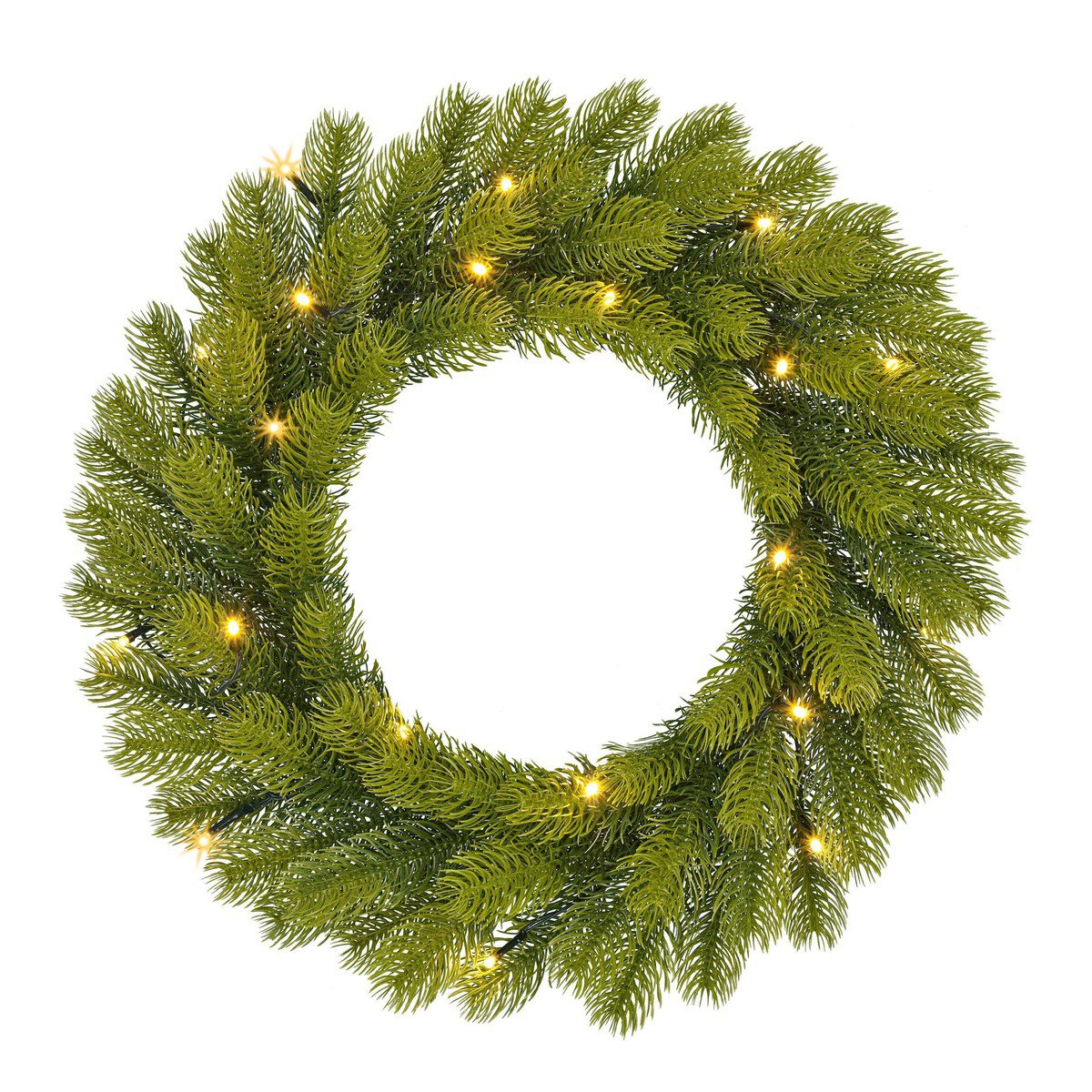 Kerstkrans Nagoya Verlicht Groen - Ø 45 cm