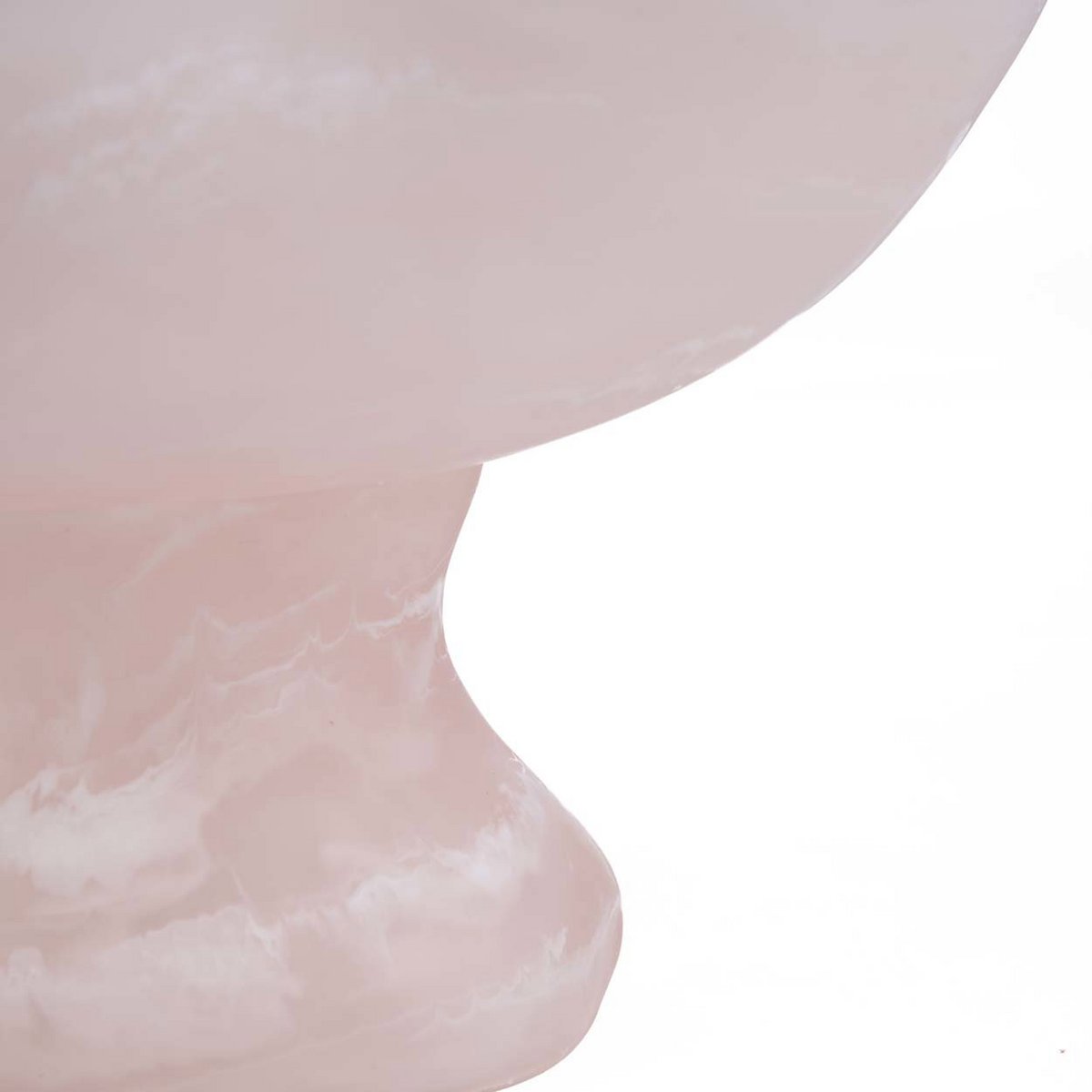 Fruitschaal op voet van hars roze/wit - OutHome
