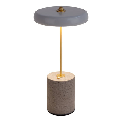 Acculamp Seta Grijs Metaal/Beton - 30 cm