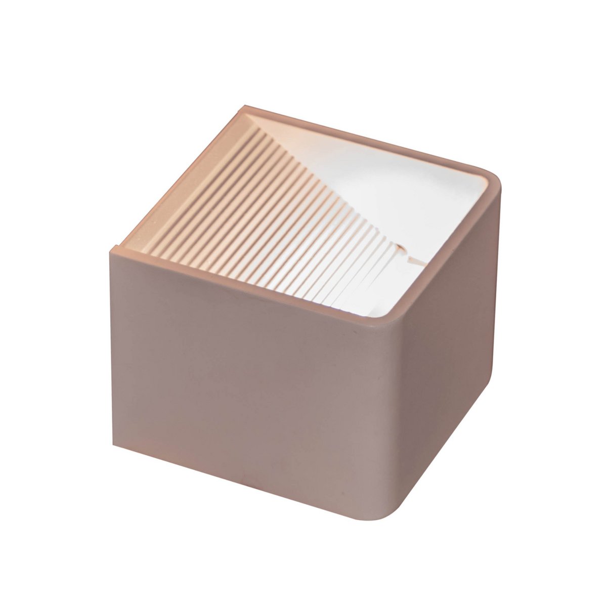 Noteloze wandlicht "kubus" magnetisch, ca. 10 x 10 cm, gemaakt van wit metaal, met bewegingssensor - OutHome