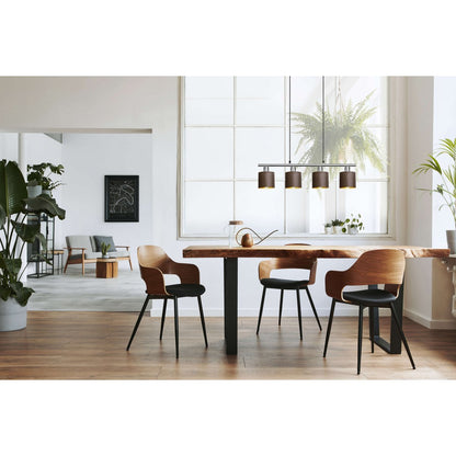 Hanglamp Maron 4-Lichts Bruin (E14)
