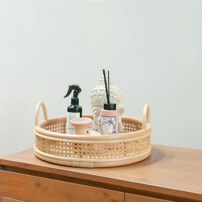 Dienblad Rotan Neira Beige - Ø 40 cm