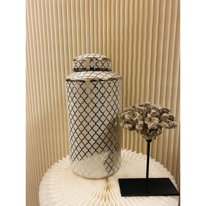 Keramische pot White gold wit/goud - 35 cm