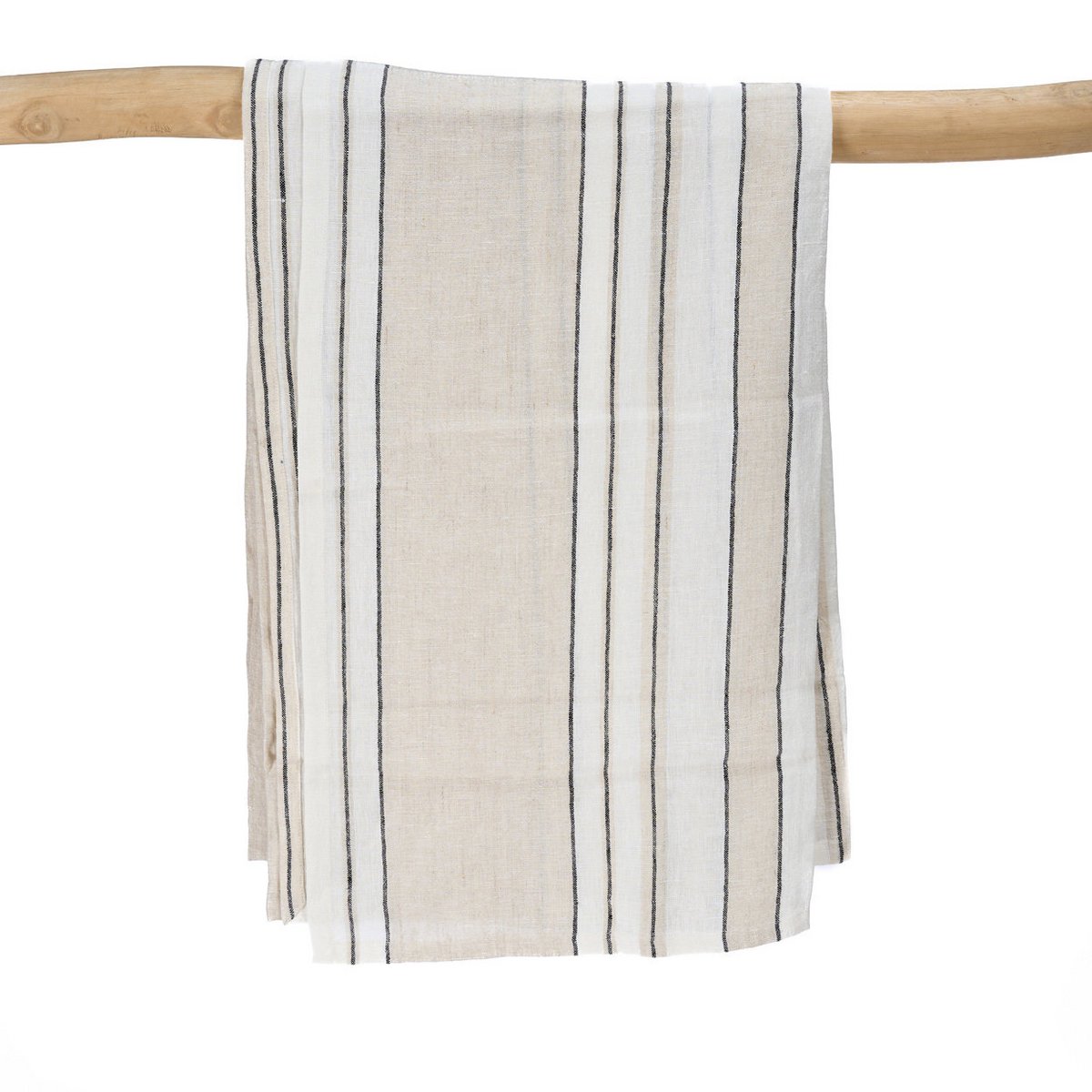 Linnen tafelkleed Provence zwart-wit - 150 x 250 cm - OutHome