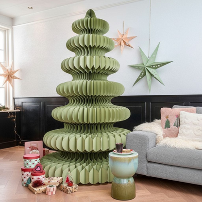 Decoratieve Kerstboom Papier Groen - 212 cm