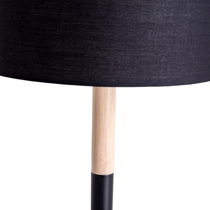 Tafellamp Tessile Zwart/Naturel - 37 cm (E14)
