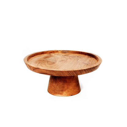Teakhouten gebaksbord Teak root naturel - 20 cm - OutHome