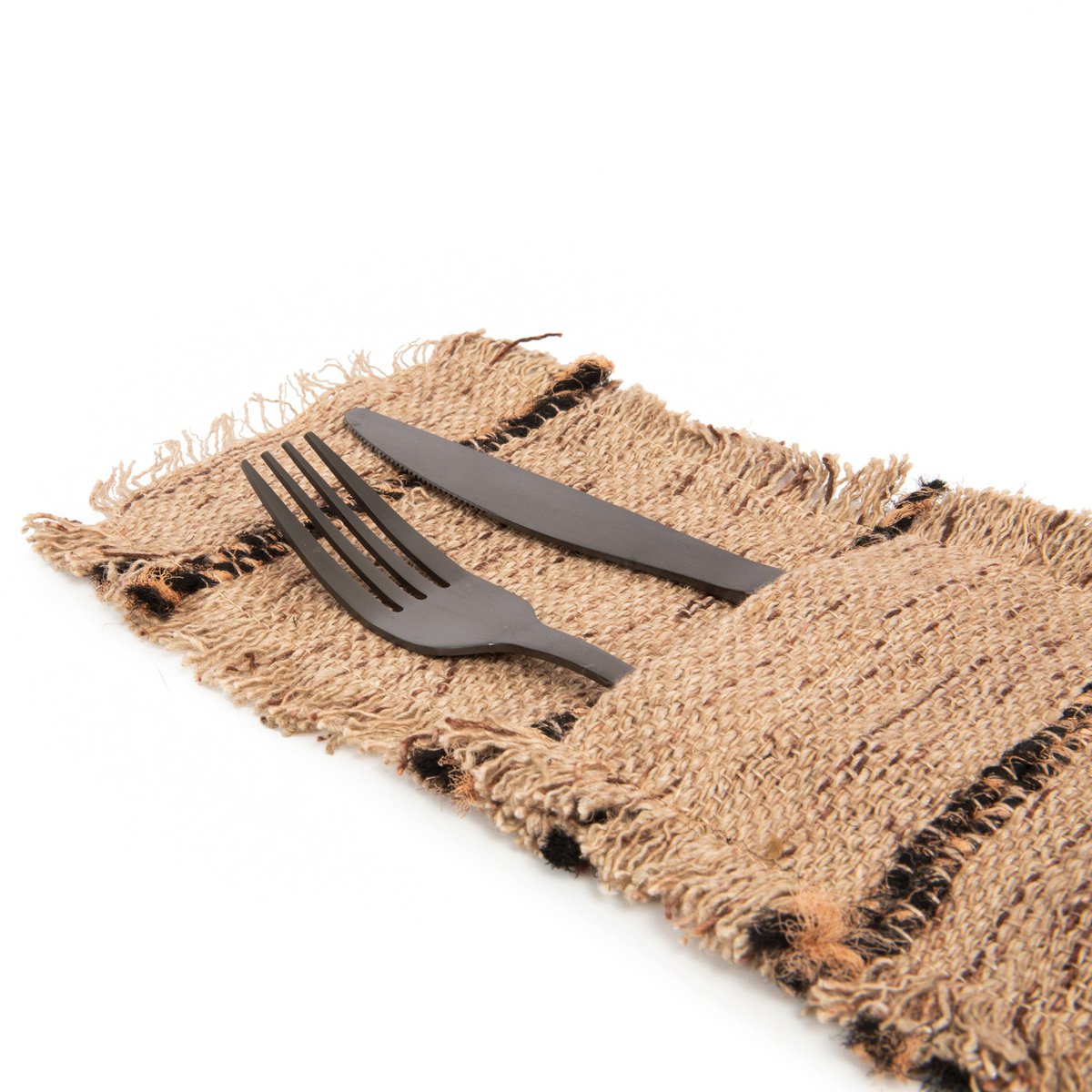 Katoenen bestekhouder Oh My Gee beige/zwart