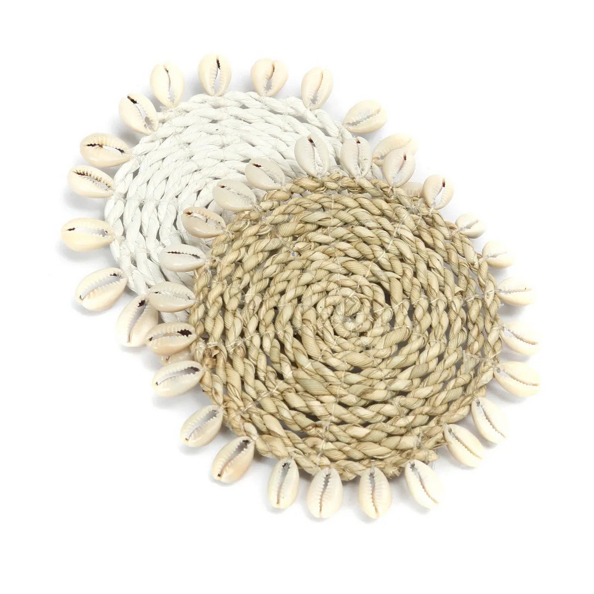 Zeegras onderzetter Shell wit - OutHome