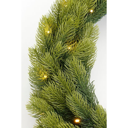 Kerstkrans Nagoya Verlicht Groen - Ø 45 cm