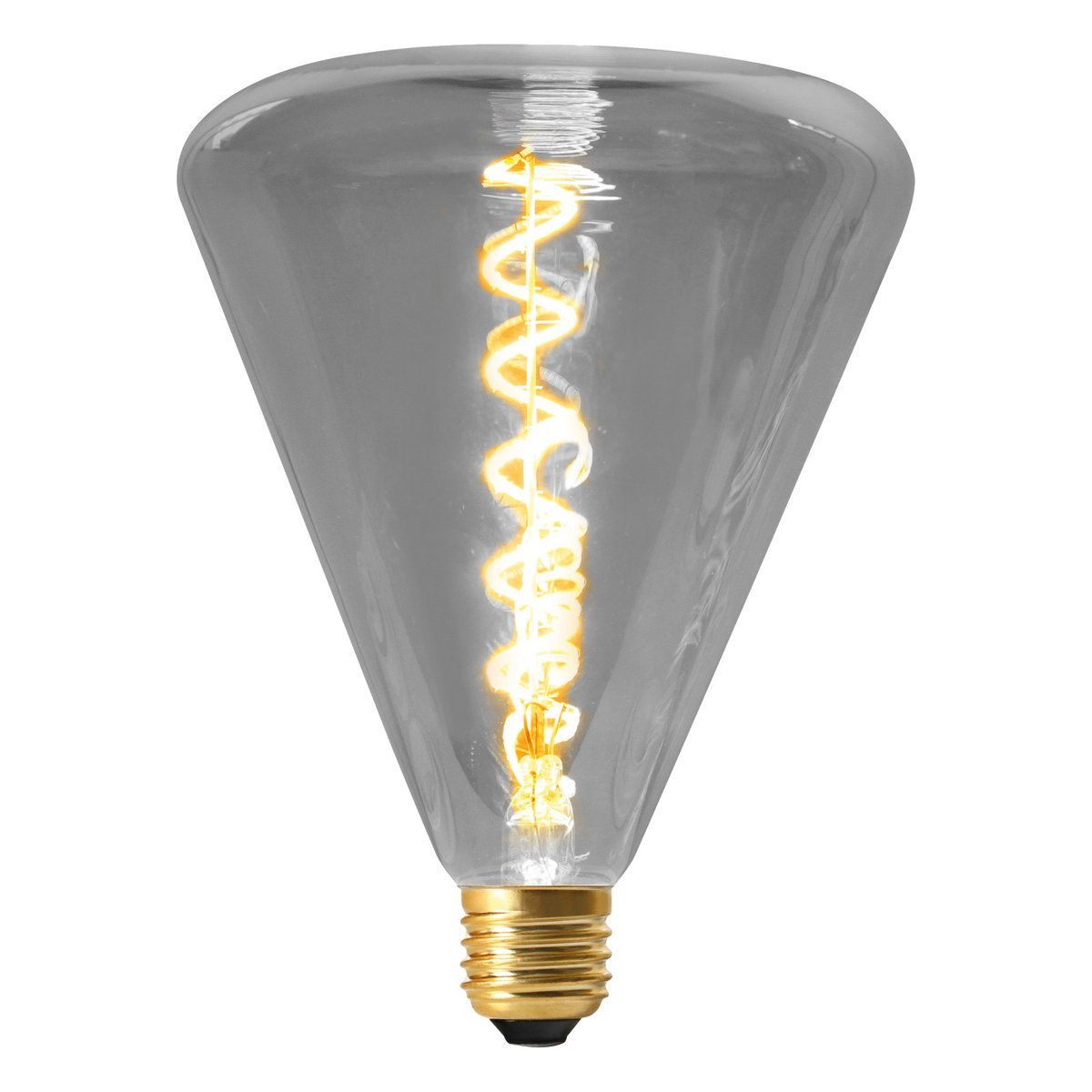 LED - lamp "Dilly" E27 versie 4 watt, metaal en glas in grijs - OutHome