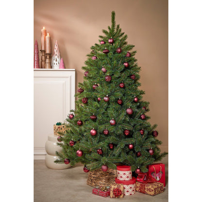 Kerstballen Gerecycled Polystyreen Donkerrood (60 stuks) - Ø 7 cm