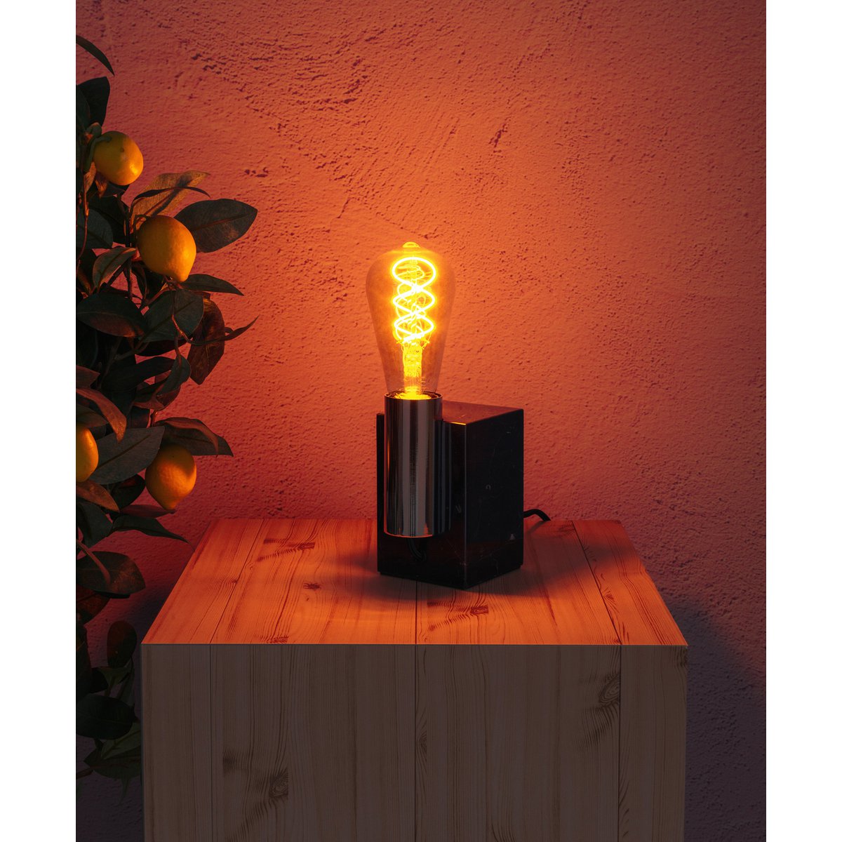 LED-lampenset Dilly (3-delig) - E27, 4W, Amberglas (Ø 6,4 cm)