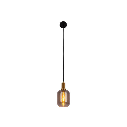 Hanglamp Fumo 1-Lichts Zwart - 150 cm (E14)