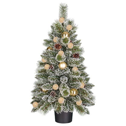 Kunstkerstboom Kaprun Verlicht Groen - 90 cm