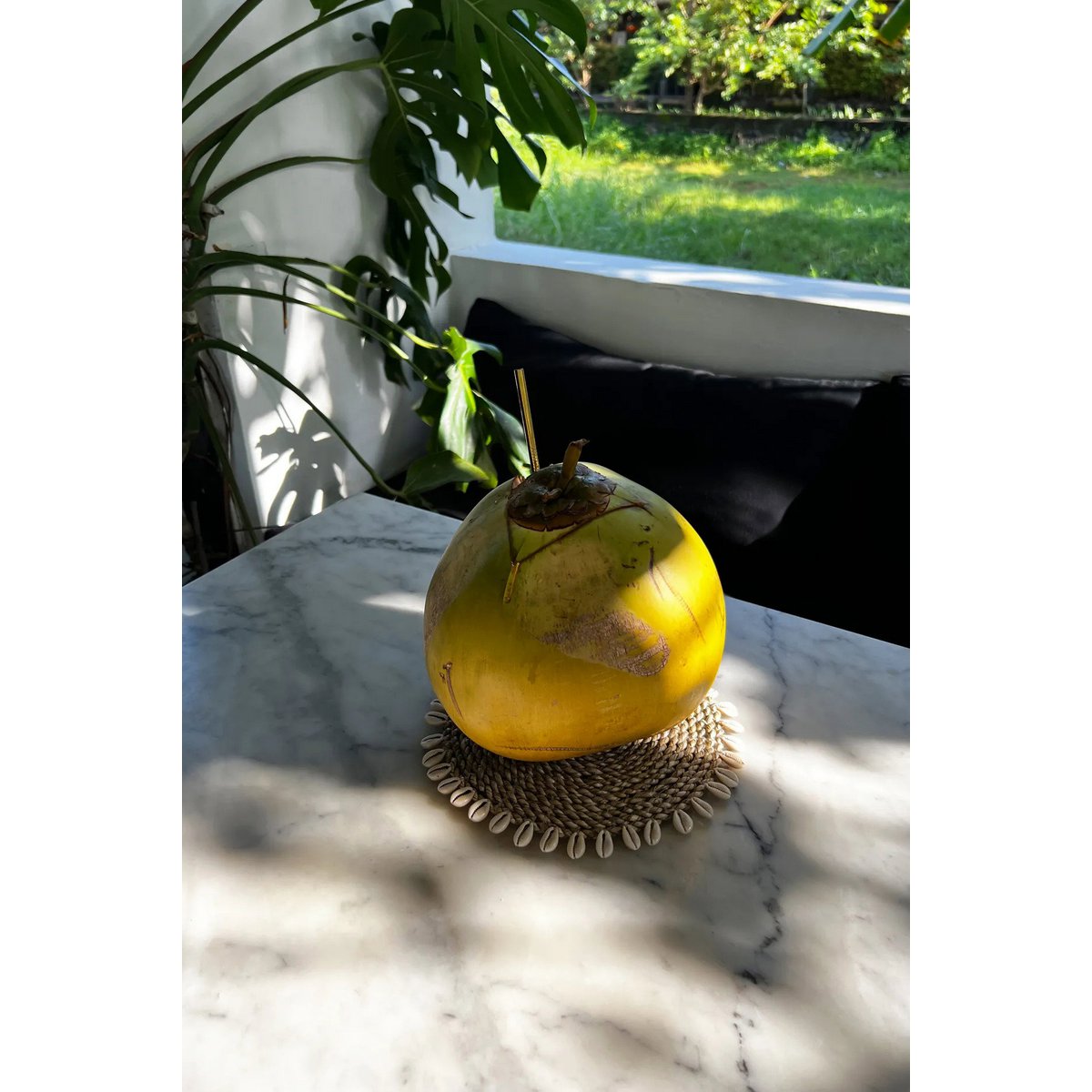 Zeegras panonderzetter Seagrass shell pan coaster natuur - OutHome