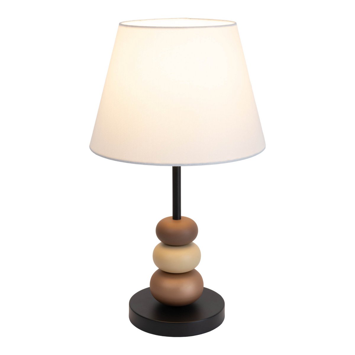 Tafellamp Elina Zwart/Bruin/Wit - 50 cm (E27)