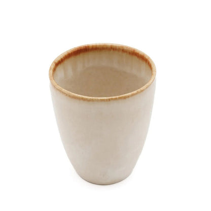 Porseleinen koffiekop Cascais Cup creme kleurig