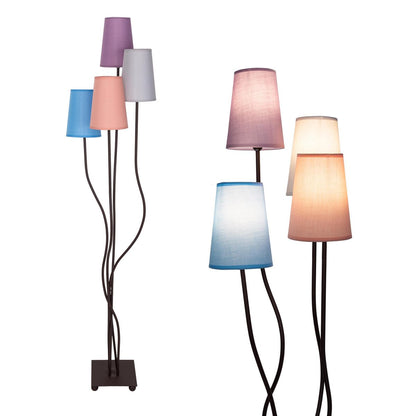 Vloerlamp Boho 4-Lichts Kleurrijk - 140 cm (E14)