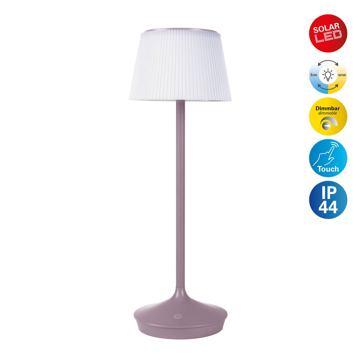 Solar Tafellamp Emmi Braam/Wit - 38 cm (Dimbaar)