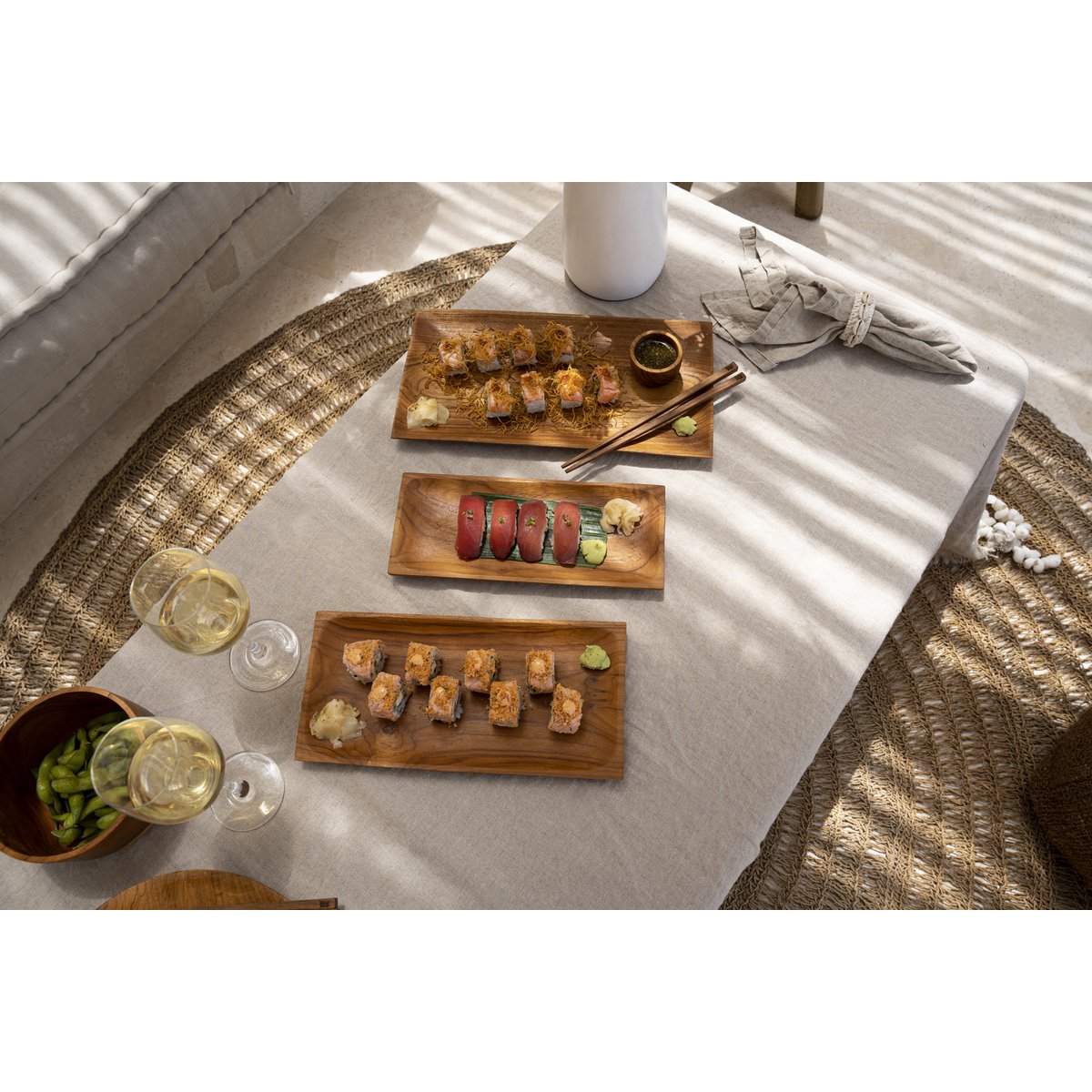 Linnen tafelkleed beige - 150 x 250 cm - OutHome