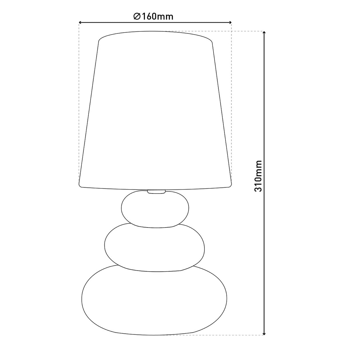 Keramische tafellamp "Stoney", keramische tafellamp in bruin, met E14 - aansluiting, tafellamp voor eetkamer, woonkamer, gang of kantoor, of als een bedlamp, 31 cm hoog - OutHome