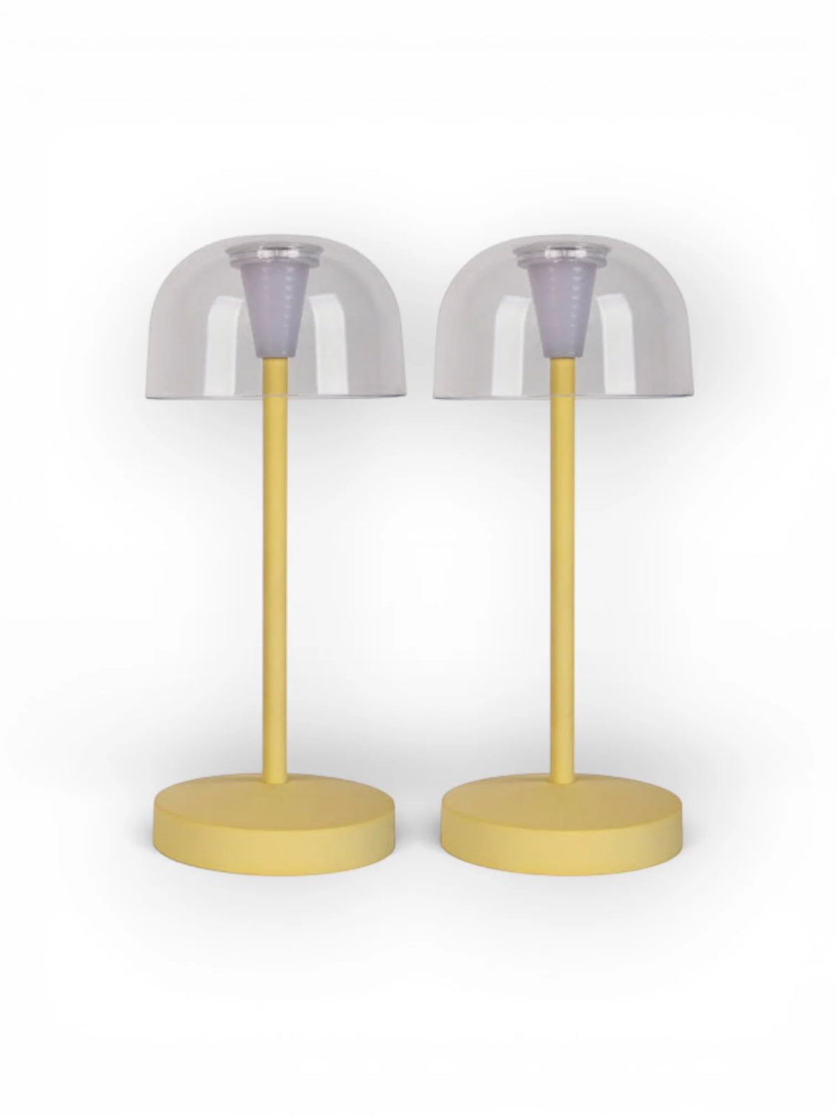 LED Acculamp Gomba Geel (Set van 2) - 18,5 cm