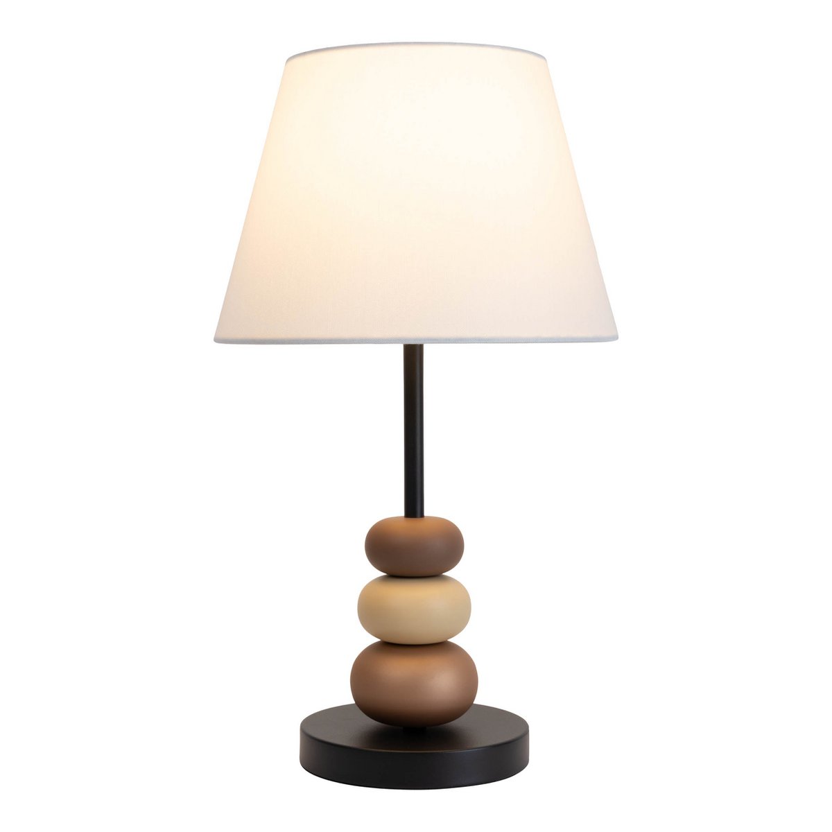 Tafellamp Elina Zwart/Bruin/Wit - 50 cm (E27)