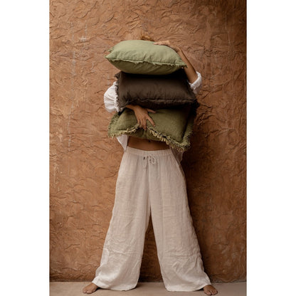 Kussenhoes Jungle fringe groen - 50x50 cm