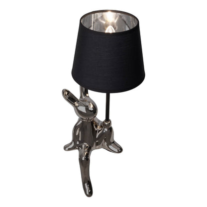 Keramische Tafellamp Helge Zwart/Zilver - 45 cm (Ø 18 cm)