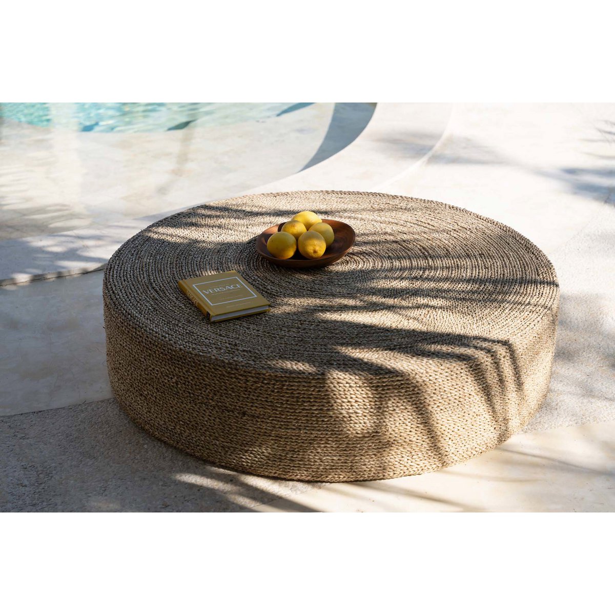 Zeegras poef XL naturel 100 cm