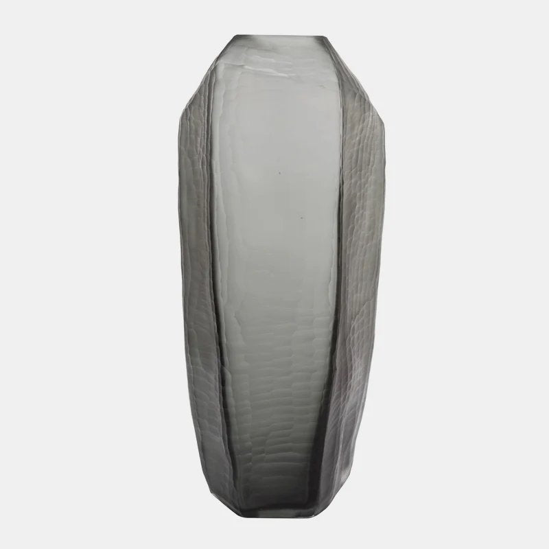 Glazen vaas Stone Smoke grijs mat